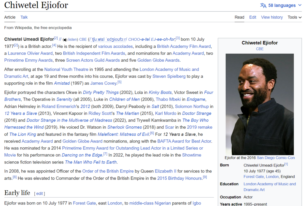 Chiwetel Ejiofor Wikipedia