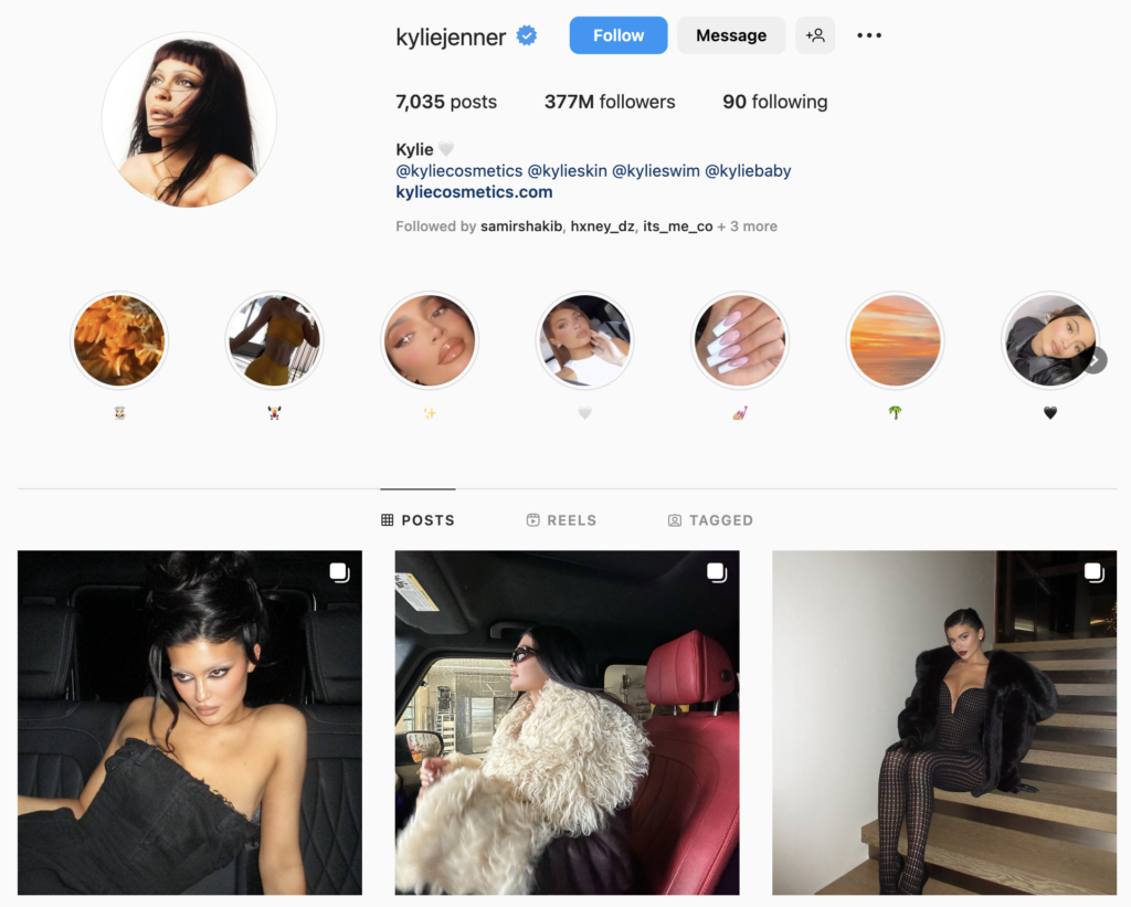 Kylie Jenner - 377 Million Followers